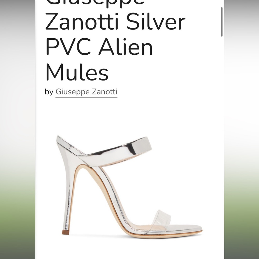 Giuseppe Zanotti Shiny Silver Heels - Picture 10 of 10
